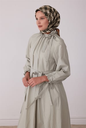 Geometrik Desen %100 Twill İpek Eşarp BE21