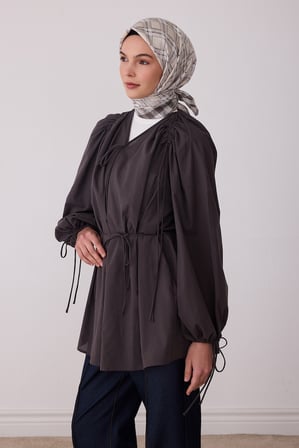 Geometrik Desen %100 Twill İpek Eşarp BE21