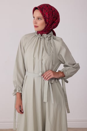 Etnik Desen %100 Twill İpek Eşarp BE22-86