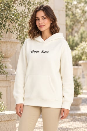 Asmedo Kadın Oversize Sweatshirt - Baskılı Pamuklu, Kapüşonlu, Kanguru Cepli, 3 İplik