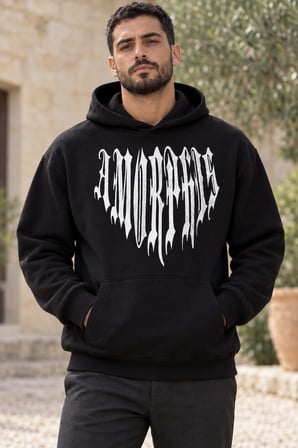 Asmedo Erkek Sweatshirt - Pamuklu Baskılı, Kapüşonlu, Kanguru Cepli, 3 İplik