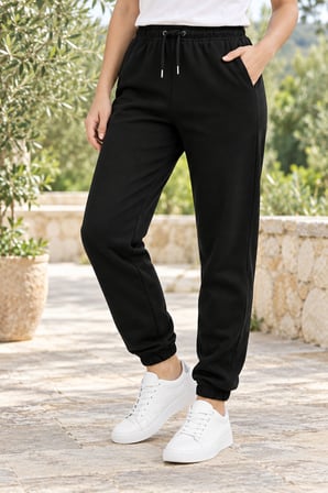 Asmedo Kadın Eşofman - Jogger Altı , Cepli, Paça Lastilkl ,Spor Pantolon, İki İplik