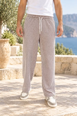Asmedo Erkek Pantolon - Su Yolu Çizgili Cepli