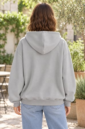 Asmedo Kadın Sweatshirt - Pamuklu Düz, Kapüşonlu, Kanguru Cepli, 3 İplik, İplik Penye içi Pamuk Şard