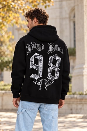 Asmedo Erkek Sweatshirt - 98 Baskılı Pamuklu, Kapüşonlu, 3 İplik