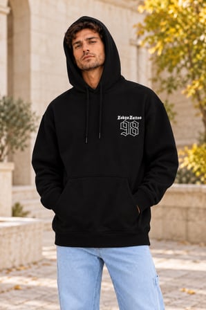 Asmedo Erkek Sweatshirt - 98 Baskılı Pamuklu, Kapüşonlu, 3 İplik