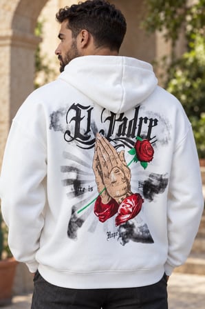 Asmedo Erkek Sweatshirt - Pamuklu Baskılı, Kapüşonlu, Kanguru Cepli, 3 İplik