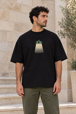Asmedo T-Shirt - Erkek Oversize Tişört - Yazlık Baskılı, Kısa Kollu, Bisiklet Yaka, Penye