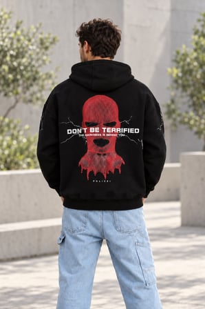 Asmedo Erkek Sweatshirt - Pamuklu Baskılı, Kapüşonlu, Kanguru Cepli, 3 İplik