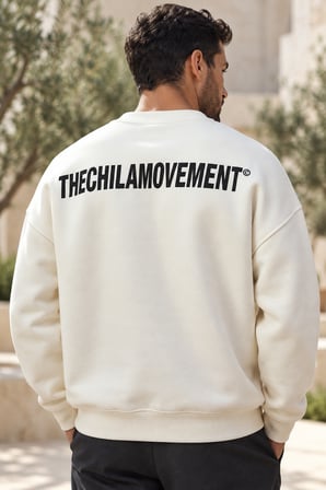 Asmedo Erkek Sweatshirt - Pamuklu Baskılı, Bisiklet Yaka, 3 İplik