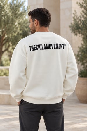 Asmedo Erkek Sweatshirt - Pamuklu Baskılı, Bisiklet Yaka, 3 İplik