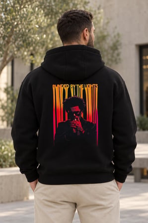 Asmedo Erkek Oversize Sweatshirt - Pamuklu Baskılı Cepli, Kapüşonlu, 3 İplik