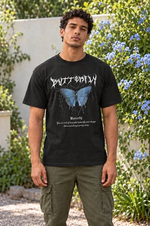 Asmedo T-Shirt - Erkek Oversize Tişört - Yazlık Baskılı, Kısa Kollu, Bisiklet Yaka, Penye