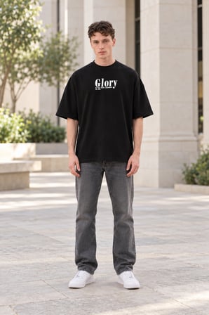 Asmedo T-Shirt - Erkek Oversize Tişört - Yazlık Baskılı, Kısa Kollu, Bisiklet Yaka, Penye