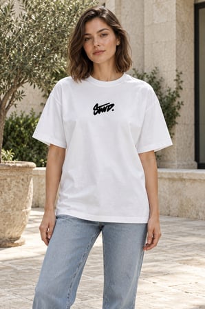 Asmedo T-Shirt - Kadın Regular Fit Tişört - Yazlık Baskılı, Kısa Kollu, Bisiklet Yaka, Penye Compack