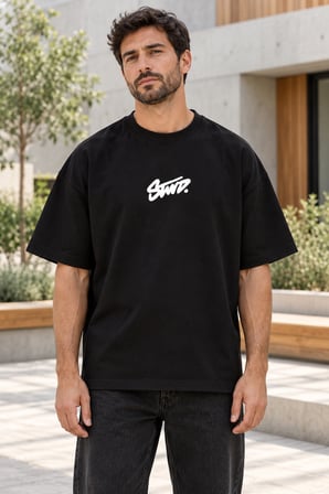 Asmedo T-Shirt - Erkek Oversize Tişört - Yazlık Baskılı, Kısa Kollu, Bisiklet Yaka, Penye Compack