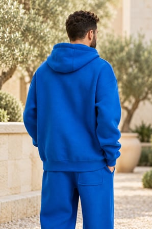 Asmedo Erkek Oversize Sweatshirt - Kapşonlu Basic, Kapüşonlu, 3 İplik, Üç İplik İçi Pamuklu