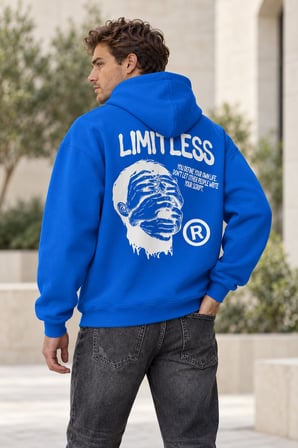 Asmedo Erkek Sweatshirt - Baskılı Cepli Pamuklu, Kapüşonlu, 3 İplik