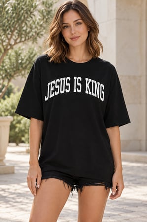 Asmedo T-Shirt - Kadın Oversize Tişört - Baskılı Rahat Kalıp, Kısa Kollu, Bisiklet Yaka, Pamuk Cotto