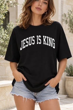 Asmedo T-Shirt - Kadın Oversize Tişört - Baskılı Rahat Kalıp, Kısa Kollu, Bisiklet Yaka, Pamuk Cotto