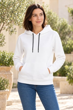 Asmedo Kadın Oversize Sweatshirt - Pamuklu, Kapüşonlu, Kanguru Cepli, 3 İplik