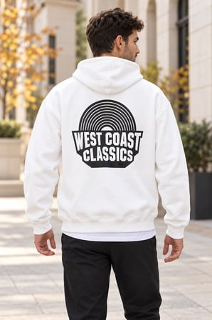 Asmedo Erkek Oversize Sweatshirt - Pamuklu Baskılı Cepli, Kapüşonlu, 3 İplik