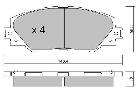 Aisin BPTO1011 Fren Balata Disk Ön Rav-4 2006 446542140