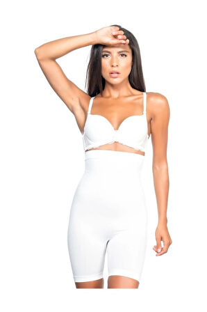 Yüksek Bel Desenl.i Boxer Korse