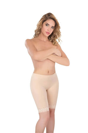 Dikişsiz Soft Kadın Paçalı Dantelli Boxer 3004