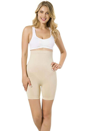 Kadın Bej Seamless Boxer Korse