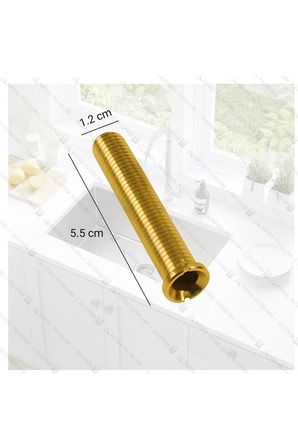 Evye Sifon Vidası 5,5 cm Teka Uyumlu Pirinç Vida Diğer Evyelerle de Kullanılabilir
