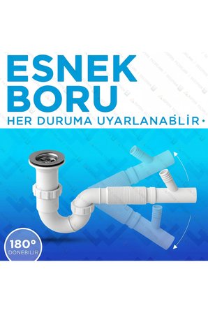S’li Körüklü Çamaşır Makinesi Bağlantılı Sifon – Tıkanma ve Koku Yapmayan Özel Tasarım