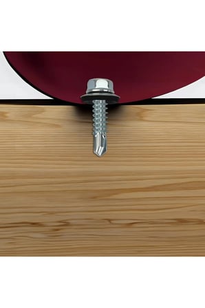 Trapez Çatı Vidası 5.5x25 mm 100 Adet Matkap Uçlu Sac Akıllı Vida Çatı Panel Metal Ağaç