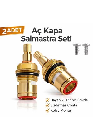2 Adet Aç Kapa Ara Musluk Taharet Musluğu İç Salmastra Pirinç Gövde Sızdırmaz Conta