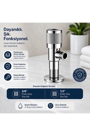 Taharet Musluğu Ara Musluk Krom Kaplama Pirinç Gövde Hijyenik Banyo Musluğu