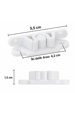 4 Adet Pimapen PVC Pencere Kapı Sineklik Çıt Çıt Plastik Tutucu Aparat Beyaz Pratik Kapama Kilidi