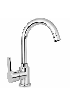 Krom Lavabo Bataryası 360° Döner Gövdeli Tek Kollu Lavabo Musluğu Şık Modern Tasarım