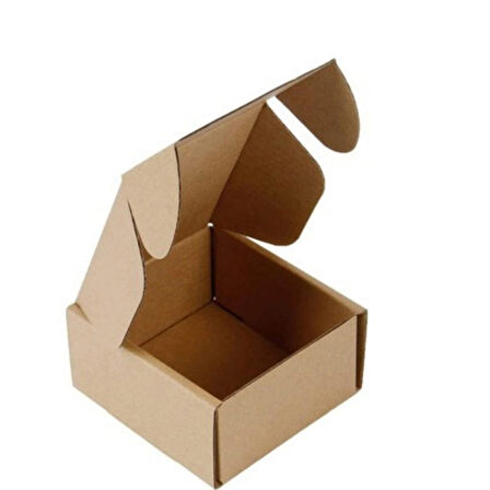 9,5x8,5x6,5 Cm-mini E-ticaret Kargo Kutusu-karton Kutu- 0,1 Desi -kraft-25 Adet