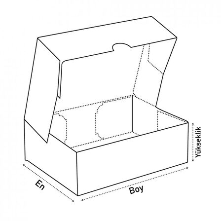 9,5x8,5x6,5 Cm-mini E-ticaret Kargo Kutusu-karton Kutu- 0,1 Desi -kraft-25 Adet