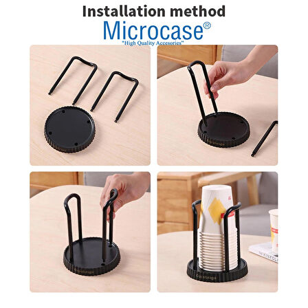 Microcase Masaüstü Kağıt Bardak Tutucu Düzenleyici - BEJ AL5308 2 Adet