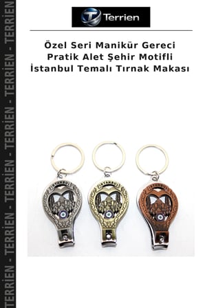 Özel Seri Manikür Gereci Pratik Alet Şehir Motifli İstanbul Temalı Tırnak Makası