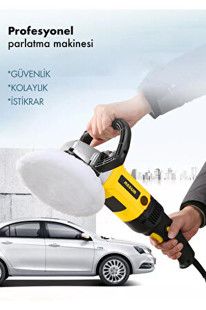 Assur Polisher 1300 W Polisaj Makinesi Sarı