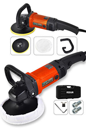 Assur Polisher 1300 W Polisaj Makinesi Kırmızı