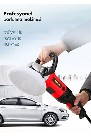 Assur Polisher 1300 W Polisaj Makinesi Kırmızı