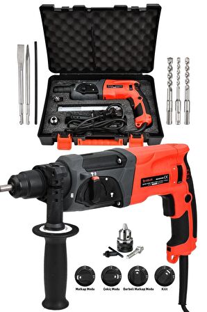 Extra Güçlü Pro Kırıcı Delici Darbeli Hilti Matkap 850 W Kırmızıı