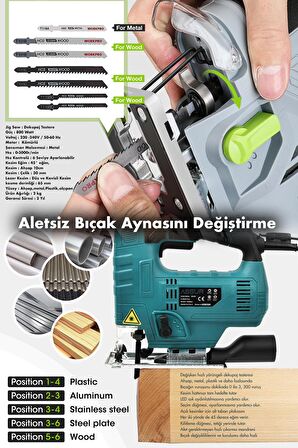 800 W Bakır Sargılı Professional Devir Ayarlı Dekupaj Bıçkı Testere Makinası