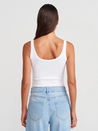 Beyaz Askılı Bodysuit