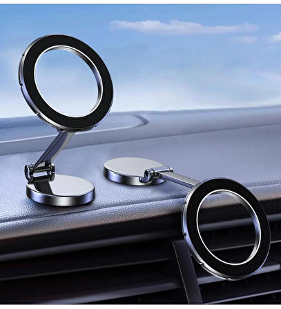 ASTRALED Magsafe Mıknatıslı Magnetik Stand Araç Içi Telefon Tutucu (WİRELESS ŞARJ YAPMAZ) Siyah