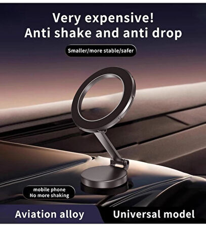 ASTRALED Magsafe Mıknatıslı Magnetik Stand Araç Içi Telefon Tutucu (WİRELESS ŞARJ YAPMAZ) Siyah
