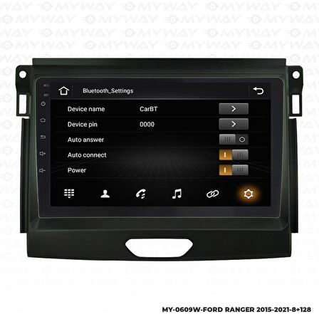 Araç Multimedya Ford Ranger Android 12 Carplay 4Gb Ram + 64Gb Hdd 2015-2021 Navigasyon Ekran MYW